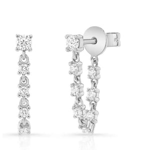 Front Back Diamond Earrings-S24