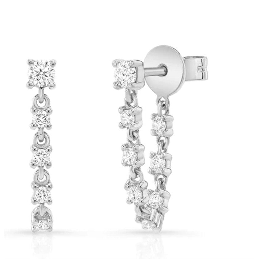 Front Back Diamond Earrings-S24