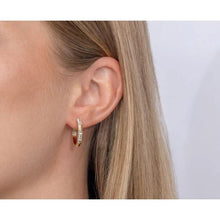 Geo Cut Diamond Hoops .75"-S24