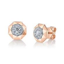 Geo Diamond Stud Earrings-S24