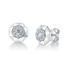 Geo Diamond Stud Earrings-S24