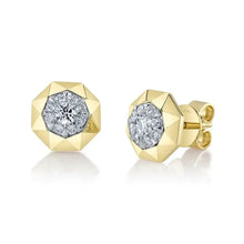 Geo Diamond Stud Earrings-S24