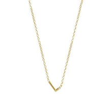 Gold and Diamond Mini Letter Necklace-S24