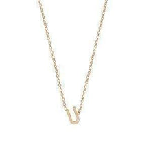 Gold and Diamond Mini Letter Necklace-S24
