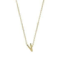 Gold and Diamond Mini Letter Necklace-S24