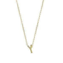 Gold and Diamond Mini Letter Necklace-S24