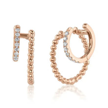 Illusion Double Beaded Huggies-S24