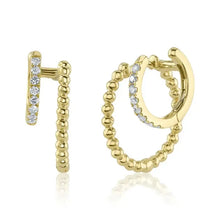 Illusion Double Beaded Huggies-S24