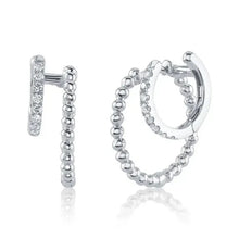 Illusion Double Beaded Huggies-S24