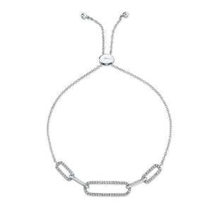 Large Diamond Link Bolo Bracelet-S24