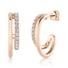 Large Double Diamond Oval Hoops-S24