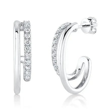 Large Double Diamond Oval Hoops-S24