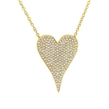 Large Pave Heart Necklace-S24