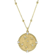 Matte Circle Flower Pendant Necklace-S24