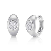 Matte Cloud Diamond Hoops-S24