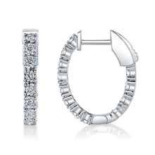 Medium Diamond Oval Hoops-S24