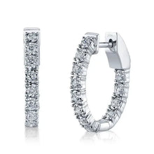 Medium Diamond Oval Hoops-S24