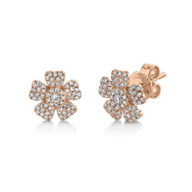 Medium Flower Stud Earrings-S24