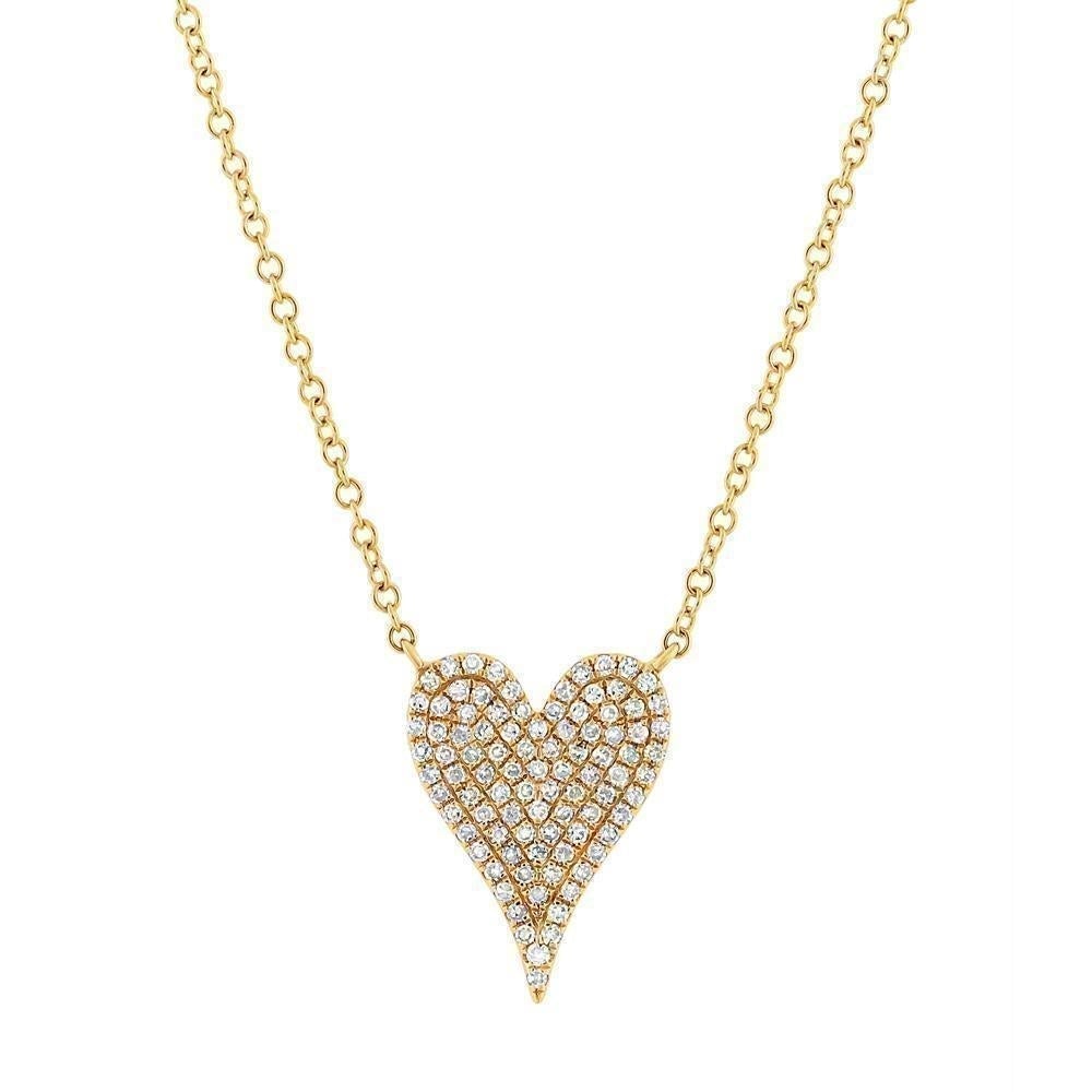 Medium Pave Heart Necklace-S24