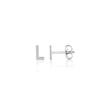 Mini Diamond Letter Stud Earrings-S24