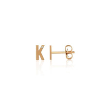 Mini Diamond Letter Stud Earrings-S24