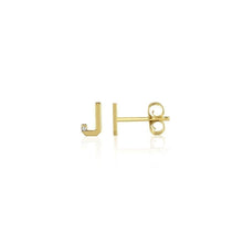 Mini Diamond Letter Stud Earrings-S24