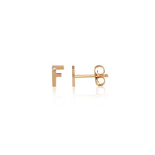 Mini Diamond Letter Stud Earrings-S24