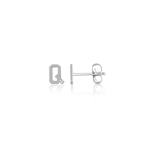 Mini Diamond Letter Stud Earrings-S24