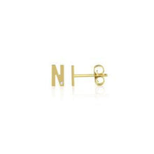 Mini Diamond Letter Stud Earrings-S24