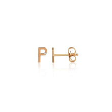 Mini Diamond Letter Stud Earrings-S24