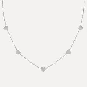 Mini Mini Hearts Station Necklace-S24