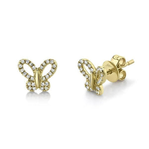 Open Butterfly Stud Earrings-S24