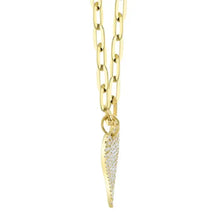 Paperclip Diamond Heart Necklace-S24