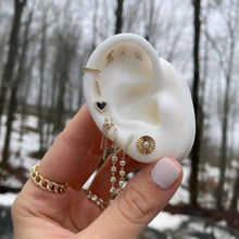 Pave Outline Stone Heart Earrings-S24