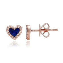 Pave Outline Stone Heart Earrings-S24