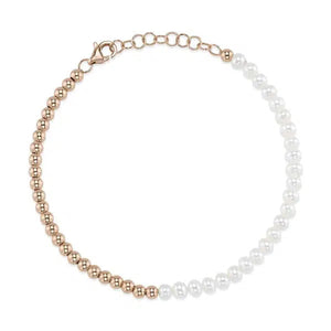 Pearl Ball and Chain Bracelet-S24