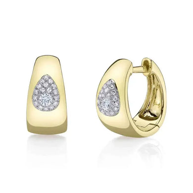 Puffed Pave Hoops-S24