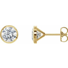 Round Bezel Martiini Lab Diamond Studs-S24