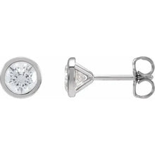 Round Bezel Martiini Lab Diamond Studs-S24
