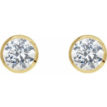 Round Bezel Martiini Lab Diamond Studs-S24