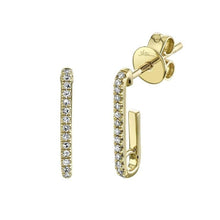 Safety Pin Diamond Earrings-S24