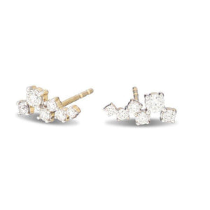 Scattered Diamond Post Earrings-S24