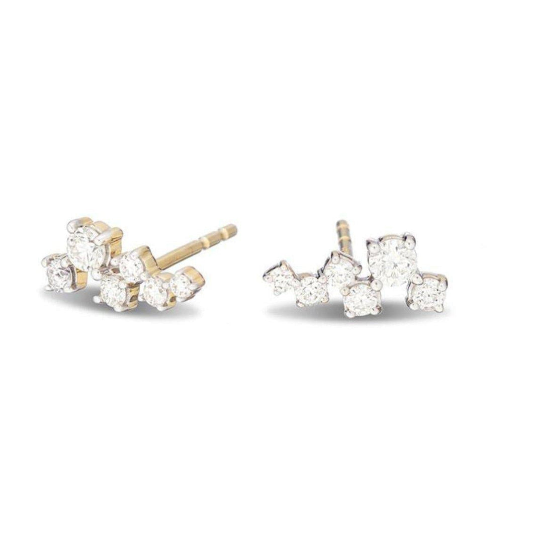 Scattered Diamond Post Earrings-S24