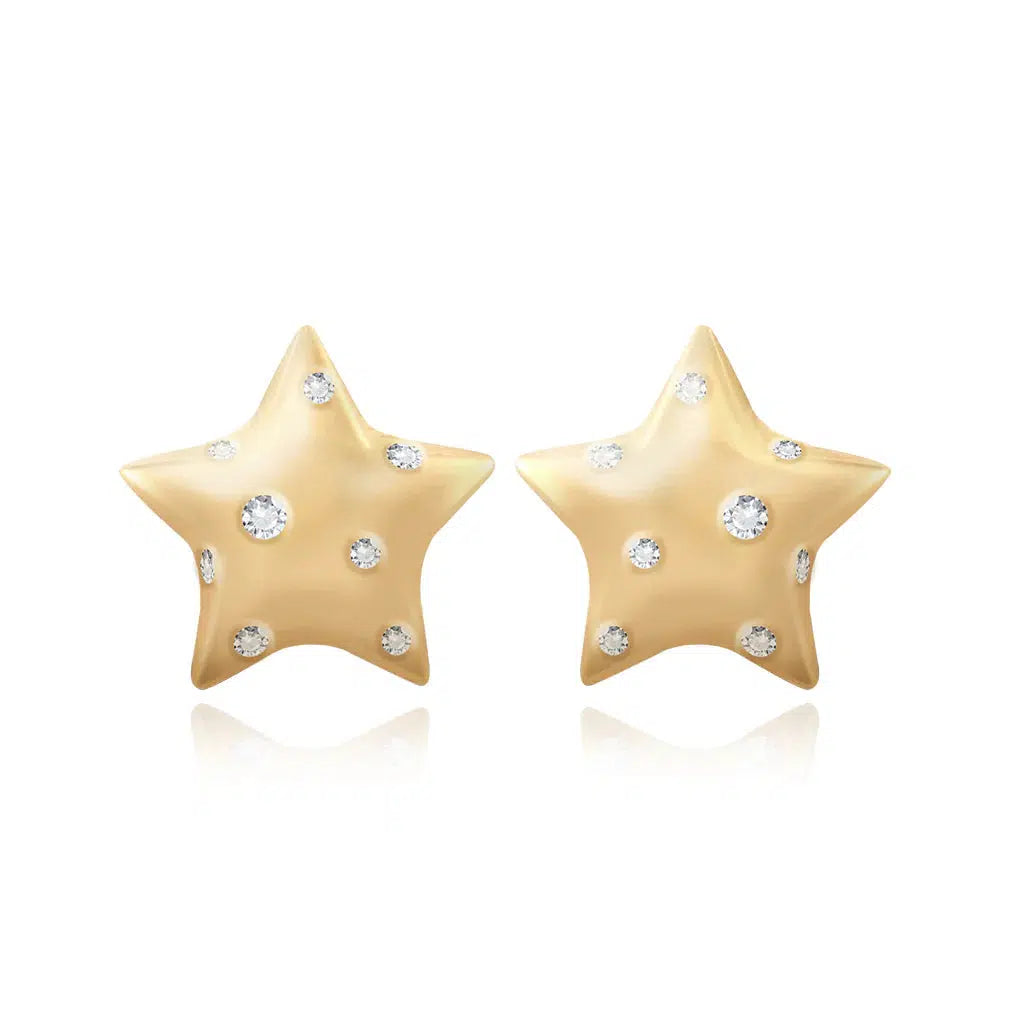 Scattered Small Gold Star Earrings-S24