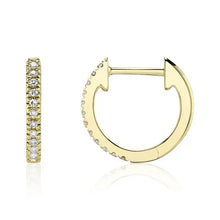 Small Diamond Huggie Hoop Earrings-S24