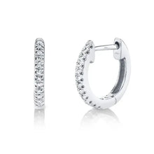 Small Diamond Huggie Hoop Earrings-S24