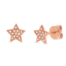 Small Diamond Star Stud Earrings-S24