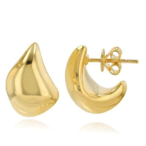 Small Golden Pear Earrings-S24