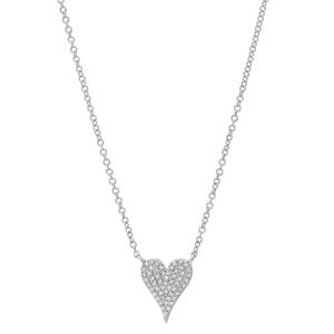 Small Pave Heart Necklace-S24