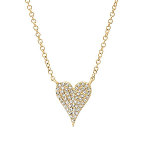 Small Pave Heart Necklace-S24